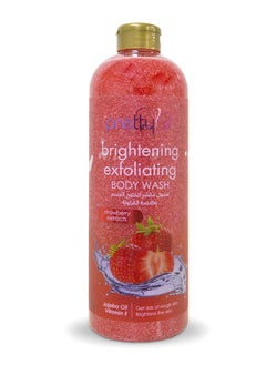 Buy Brightening Exfoliating Body Wash Strawberry Extracts, Jojoba Oil, and Vitamin E 1000ml in UAE