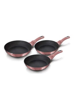 اشتري Aluminium 3 Pieces Frypan Set, I-Rose Collection, Pink, Hungary في الامارات