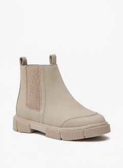Buy Boys Solid Ankle Boots with Zip Closure in UAE