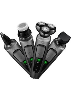 Buy Electric Shaver for Men, Rechargeable Electric Razors 4 in 1 Trimmer Kit for Wet & Dry Shaving, 1 Hour Fast Charging in Saudi Arabia