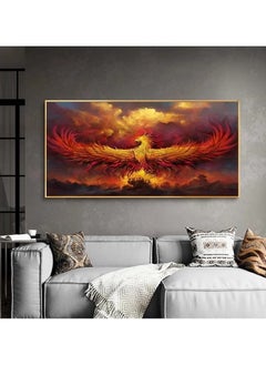 Buy Canvas Wall Art for Living Room Frameless Colorful Phoenix with open wings canvas painting mural poster wall painting for Living Room Home Office Decorations 50X100cm in Saudi Arabia