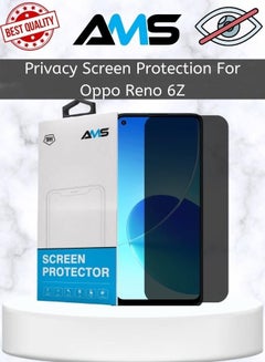 Buy Tempered glass screen protector for privacy and protection for Oppo reno 6Z in Saudi Arabia