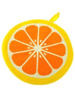 Buy Round Fruit Dish Towel Orange/White/Yellow 20centimeter in Saudi Arabia