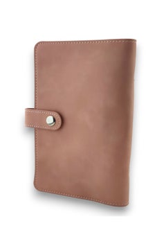 اشتري Money and Card Wallet - Leather Binder Flap Wallet A6 Size with Snap Button Closure (Simone) في مصر