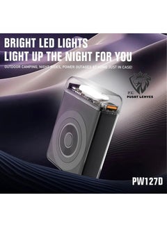 Buy Powerbank 10000mAh Magnetic Wireless Fast Charging 15W + PD 20W Transparan LED Light Power Bank in Saudi Arabia