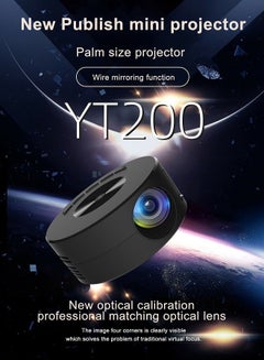 Buy YT200 Mini  Portable Projector Black in Saudi Arabia