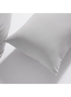 Buy Conscious Eucacel 2-Piece Pillow Case Set 50X90Cm - Vapour Grey in UAE