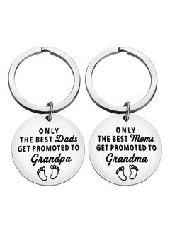 اشتري New Grandparents Gift Keychain Grandchild Announcement Gift For Grandma Grandpa To Be Keyring Jewelry New Grandpa And Grandma Gift Promoted To Grandparents Keychain Baby Announcement Gift في السعودية