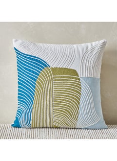 Buy Oia Patch Embroidered Filled Cushion 45 x 45 cm in UAE