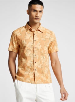 Buy Printed Straight Fit Shirt in UAE