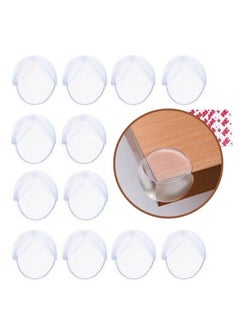 Buy Pack Of 12 Baby Child Infant Kids Safety Safe Table Desk Corner Edge Cushions Guard Protector Clear in UAE