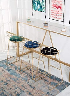 اشتري Maple Home Decoration High Bar Chair Metal Frame Seat Stools Bar Cafe Restaurant Shop Chairs في الامارات