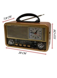 Buy Radio NS-8898BT Wireless Rechargeable Radio Fm Classsic in Saudi Arabia