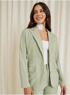 Buy Regular Fit Flap Detail Buttoned Blazer in Saudi Arabia