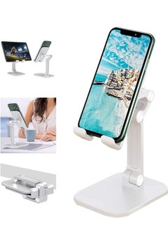 اشتري Padom Cell Phone Stand Foldable Portables Phone Holder 120°Angle Tablet Stand Height Adjustable for iphone Stand Non-slip Phone Stand for Desk for/Smartphones/ipad/Tablet في الامارات