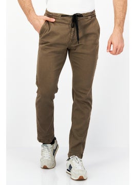 Buy Men Regular Fit Solid Stretchable Jeans, Tan in Saudi Arabia