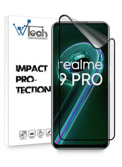 اشتري واقي شاشة من السيراميك غير اللامع لهاتف Realme 9 Pro شفاف / أسود في السعودية