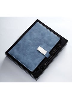 Buy A5 Hard Cover Compact Ruled Notebook 200 Pages with Pen Gift Box in Saudi Arabia