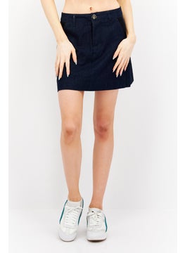 اشتري Women Washed Mini Denim Skirt, Blue في الامارات