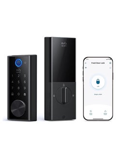 اشتري eufy Security Smart Lock S230, Keyless Fingerprint Lock for Front Door, Easy Installation, Built-in Wi-Fi, Reliable App for Remote Access, One-Year Battery Life, BHMA Certified, IP65 Weatherproof في السعودية