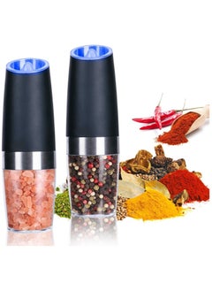 Buy Gravity Electric Salt and Pepper Grinder Set, Automatic Salt Mill with Adjustable Coarseness(2 Pack ) in Saudi Arabia