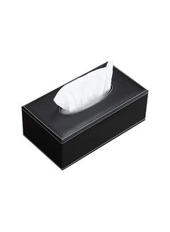 Buy Leather Tissue Box Cover , Elegant Rectangular Design, Genuine Leather, Magnetic Closure ,  Stylish and Functional Home Décor Accessory in UAE