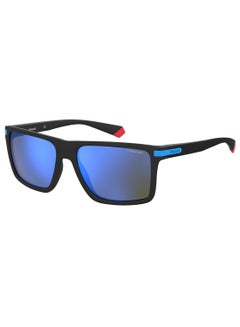 Buy Polarized Rectangular Eyewear Sunglasses PLD 2098/S      BLK BLUE 56 in UAE
