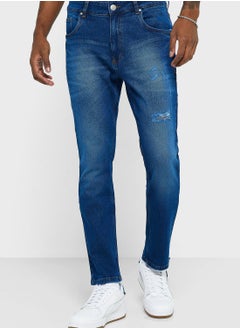 Buy Slim Fit Washed Jeans in Saudi Arabia