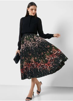 Buy High Waist Pleated Skirt in UAE