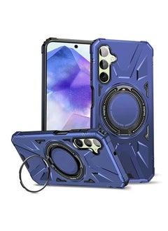 Buy GOLDEN MASK For Samsung Galaxy A55 Case Mag-Safe Magnetic Shockproof Phone Case with Ring Holder (Blue) in Egypt