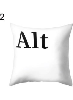 Buy Printed Pillow Cushion Cover White in UAE