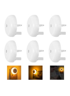 Buy Night Light 6 Packs Motion Sensor Lights Lighting Warm LED Light for Hallway Bathroom Bedroom Kitchen(UK Plug) in Saudi Arabia