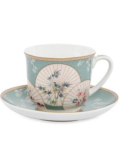 Buy Oriental Dreams Cup and Saucer, Multicolour - 400 ml in UAE