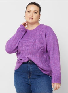 Buy Round Neck Knitted Sweater in Saudi Arabia