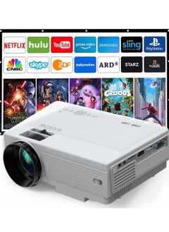 Buy Mini Projector, 1080P Full HD Supported Mini Projector, Portable Home Movie Theater Projector Compatible with TV Stick Smartphone & Tablet PC HDMI USB AV TF in UAE