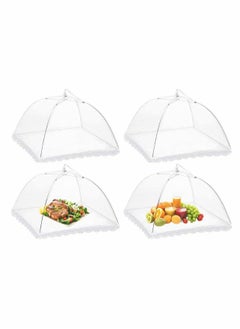 Buy Pop-Up Mesh Food Cover, Screen Covers Umbrella Tent, Reusable and Collapsible Cover Net Keep Out Outdoor Flies, Bugs, Mosquitos, Picnics, BBQ Nets (4 Pack) in UAE