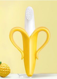 Buy Packaged Silicone Banana Toothbrush - Yellow in Saudi Arabia