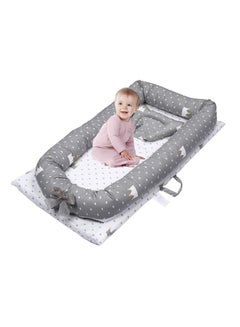 Buy Baby Bassinet for Bed Baby Nest Striped Baby Lounger - Breathable & Hypoallergenic Co-Sleeping Baby Bed - Newborn Lounger Portable Crib for Bedroom or Travel in Saudi Arabia