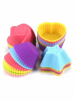 Buy Silicone Cupcake Moulds, 20 Pcs Silicone Cupcake Cases Muffin Cases Reusable Silicone Mould Nonstick Bakeware Muffin Cases Baking Liners for Baking Case Moulds Silicone Muffin Cases, Multiple Colours in Saudi Arabia