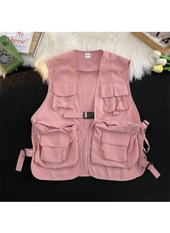 Buy Summer Mens Korean-Style Casual Vest Sleeveless TopPink Pink in Saudi Arabia