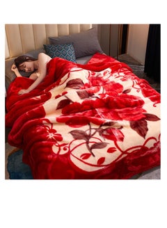 اشتري Winter thickened Raschel blanket double layer blanket wedding blanket outdoor camping travel Polyester Double Layer Solid mink Blanket 200*230CM في الامارات