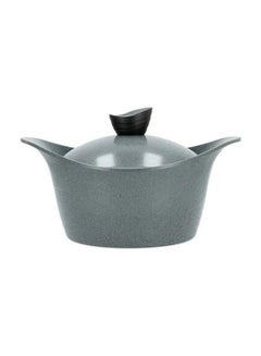 اشتري Lahoya Granite Pot With Lid 24 cm Grey Color في السعودية