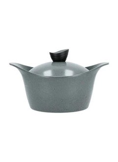 Buy Lahoya Granite Pot With Lid 24 cm Grey Color in Saudi Arabia