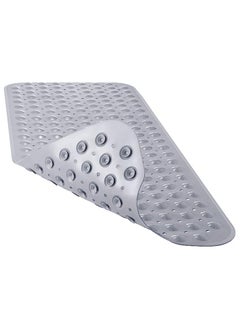 Buy Non-Slip Bath Tub Shower Mat with Suction Cups and Drain Holes, 40x16in, ( Light Grey ) in UAE