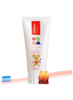 Buy Toothpaste KIDS WOOM JUNIOR Cola Flavor Natural Organic Toothpaste (for 6+ years old Kids), 50ml in UAE