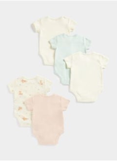 Buy Bunny Short Sleeved Bodysuits 5 Pack in UAE