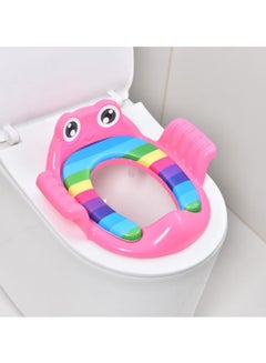 Buy Potty Training Seat Kids and Children, Non-Slip Splash Resistant Comfortable Potty Training Seat Trainer with Handles and Backrest Portable Toddler Toilet Potty Training Seat Pads Pink in UAE