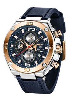 Buy Watches for Men Watch Quartz Luxury Leather Waterproof Chronograph Watch 5151 in Saudi Arabia