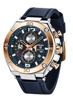 Buy Watches for Men Watch Quartz Luxury Leather Waterproof Chronograph Watch 5151 in Saudi Arabia