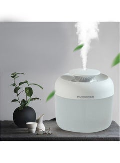 Buy Air Purifier And Humidifier Essential Oil Diffuser Ultrasonic Cool Mist Aromatherapy Transparent Water Tank(White) in UAE